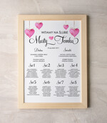 Plany stołów Plakaty Akwarele plan stołów na wesele tablica z rozmieszczeniem gości, wiele rozmiarów do wyboru romantyczne akwarelki0