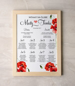 Plany stołów Plakaty Akwarele plan stołów  weselnych usadzenie gości na weselu, akwarelowe wybierz swoj rozmiar0