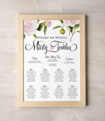 Plany stołów Plakaty botaniczne podróżnicze powitanie gości na sali ślubnej i plan stołów, w stylu rustykalnym0