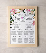 Plany stołów Plakaty botaniczne podróżnicze plan stołów  weselnych usadzenie gości na weselu, rustykalne wybierz swoj rozmiar0