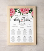 Plany stołów Plakaty botaniczne podróżnicze plansza weselna plan stołów weselnych, rustykalne w ekologicznym stylu0