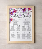 Plany stołów Plakaty botaniczne podróżnicze tablica z planem stołów na wesele plan stołów weselnych, dopasuj rozmiar do swojego wesela rustykalne0