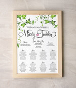 Plany stołów Plakaty botaniczne podróżnicze tablica z rozmieszczeniem gości plan stołów weselnych, w stylu rustykalnym0