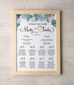 Plany stołów Plakaty botaniczne podróżnicze plan stołów  weselnych usadzenie gości na weselu, wybierz swoj wymiar w stylu rustykalnym0