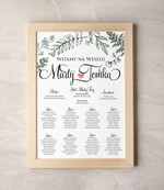 Plany stołów Plakaty botaniczne podróżnicze plan stołów na wesele tablica z rozmieszczeniem gości, rustykalne w ekologicznym stylu0