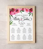 Plany stołów Plakaty botaniczne podróżnicze plan stołów na wesele tablica z rozmieszczeniem gości, rustykalne wybierz swoj rozmiar0