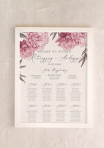 Plany stołów Plakaty botaniczne podróżnicze tablica z planem stołów na wesele plan stołów weselnych, rozmiary do wyboru0