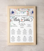 Plany stołów Plakaty botaniczne podróżnicze planer ślubny plan usadzenia gości na weselu, rozmiary do wyboru0