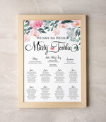 Plany stołów Plakaty botaniczne podróżnicze plansza powitanie gości i plan stołów w jednym, rozmiary do wyboru0