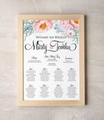 Plany stołów Plakaty botaniczne podróżnicze plansza powitanie gości i plan stołów w jednym, wybierz swoj wymiar w stylu rustykalnym0