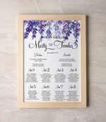 Plany stołów Plakaty botaniczne podróżnicze plansza powitanie gości i plan stołów w jednym, wybierz swoj wymiar w stylu rustykalnym0