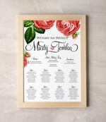 Plany stołów Plakaty botaniczne podróżnicze plan stołów  weselnych usadzenie gości na weselu, wybierz swoj wymiar w stylu rustykalnym0