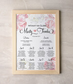 Plany stołów Plakaty botaniczne podróżnicze plansza weselna plan stołów weselnych, rustykalne wybierz swoj rozmiar0