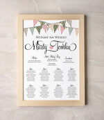 Plany stołów Plakaty botaniczne podróżnicze powitanie gości na sali ślubnej i plan stołów, rustykalne wybierz swoj rozmiar0