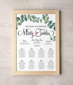 Plany stołów Plakaty botaniczne podróżnicze planer ślubny plan usadzenia gości na weselu, dopasuj rozmiar do swojego wesela rustykalne0