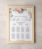 Plany stołów Plakaty botaniczne podróżnicze plan stołów na wesele tablica z rozmieszczeniem gości, wybierz swoj wymiar w stylu rustykalnym0