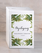 Pudełko na koperty  Papierowe dopasowane do zaproszeń  ślubne pudełko na koperty, papierowa kopertówka, papierowe pudełko na koperty grafika dopasowana do dowolnego wzoru, biała kopertówka1