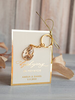 Podziękowania dla Gości Weselnych Magnesy breloki Zdrapki prezenciki dla Gości weselnych breloczek do kluczy z zawieszką z żywicy, ręcznie robiony brelok do kluczy z zawieszką z żywicy, podziękowanie dla gości weselnych brelok z zatopionymi płatkami złota w żywicy1