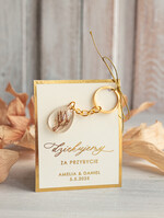 Podziękowania dla Gości Weselnych Magnesy breloki Zdrapki upominki dla gości weselnych trawa pampasowa zatopiona w żywicy, ręcznie robiony brelok do kluczy z zawieszką z żywicy, ślubne podziękowanie dla gości brelok z zatopionymi płatkami złota w żywicy0