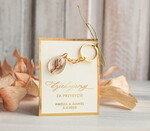 Podziękowania dla Gości Weselnych Magnesy breloki Zdrapki upominki dla gości weselnych trawa pampasowa zatopiona w żywicy, ręcznie robiony brelok do kluczy z zawieszką z żywicy, ślubne podziękowanie dla gości brelok z zatopionymi płatkami złota w żywicy6