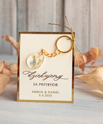 Podziękowania dla Gości Weselnych Magnesy breloki Zdrapki prezent dla gosci na weselu brelok do kluczy z niezapominajką, prezenty dla gości weselnych ręcznie robiony brelok do kluczy niezapominajka zatopiona w żywicy0