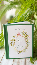 Księgi wpisów gości botaniczne księga do wpisywania życzeń przez gości weselnych, boho romantyczne kwiaty wasza tresc1