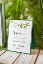 Księgi wpisów gości botaniczne księga do wpisywania życzeń przez gości weselnych, boho romantyczne kwiaty wasza tresc8