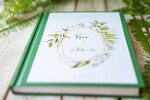 Księgi wpisów gości botaniczne księga do wpisywania życzeń przez gości weselnych, boho romantyczne kwiaty wasza tresc3