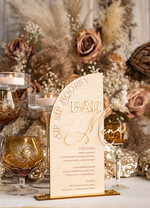 Menu rustykalne rustykalne menu weselne, drewniana karta dań, drewniane menu na stół weselny3