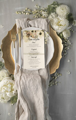 Menu rustykalne menu ślubne z planem posiłków, rustykalne wasza treść0