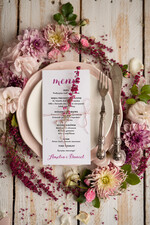 Menu rustykalne menu ślubne z planem posiłków, rustykalne wasza treść1