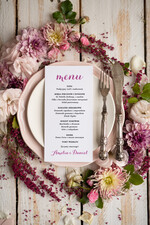 Menu rustykalne menu ślubne z planem posiłków, rustykalne wasza treść2