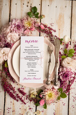 Menu rustykalne menu ślubne z planem posiłków, rustykalne wasza treść0