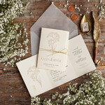 Zaproszenia ślubne Minimalistyczne minimalistyczne zaproszenia na ślub, proste zaproszenia slubne z gipsówką, delikatne zaproszenia na slub 0