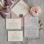 Zaproszenia ślubne Minimalistyczne Minimalistyczne Zaproszenia ślubne Romantyczne Zaproszenie na Ślub na kalce 3