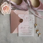 Zaproszenia ślubne Minimalistyczne Minimalistyczne Zaproszenia ślubne Romantyczne Zaproszenie na Ślub na kalce 4