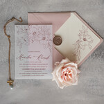 Zaproszenia ślubne Minimalistyczne Minimalistyczne Zaproszenia ślubne Romantyczne Zaproszenie na Ślub na kalce 0