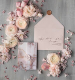 Zaproszenia ślubne Minimalistyczne Proste Zaproszenia Ślubne Marmurkowe Składane  Zaproszenia na Ślub Marmur Zaproszenie Ślubne Różowe2