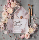 Zaproszenia ślubne Minimalistyczne Proste Zaproszenia Ślubne Marmurkowe Składane  Zaproszenia na Ślub Marmur Zaproszenie Ślubne Różowe5