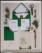 Zaproszenia ślubne Minimalistyczne zaproszenia ślubne z grafiką lasu, zaproszenia dla miłośników podróży, zaproszenia ślubne z pleksy, zaproszenia na ślub i wesele6