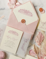 Zaproszenia ślubne Minimalistyczne Proste Zaproszenia Ślubne Minimalistyczne Zaproszenia na Ślub Twoje Miejsce szkicowane Zaproszenie Ślubne Różowe1