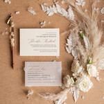 Zaproszenia ślubne Minimalistyczne Proste Jednokartkowe Zaproszenia Ślubne Kremowe Róże Minimalistyczne Zaproszenia na Ślub Delikatne Zaproszenie Ślubne3