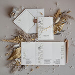 Zaproszenia ślubne Minimalistyczne Proste Zaproszenia Ślubne Składane  Minimalistyczne Zaproszenia na Ślub Delikatne Zaproszenie Ślubne0