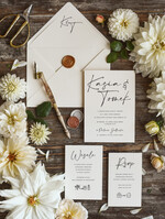 Zaproszenia ślubne Minimalistyczne Proste Zaproszenia Ślubne Minimalistyczne Zaproszenia na Ślub Delikatne Zaproszenie Ślubne Kremowe0