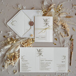 Zaproszenia ślubne Minimalistyczne Proste  Zaproszenia Ślubne Monogram  Minimalistyczne Zaproszenia na Ślub Delikatne Zaproszenie Ślubne0