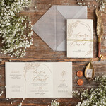 Zaproszenia ślubne Minimalistyczne modne zaproszenia na ślub z gipsówką, proste zaproszenia ślubne z gipsówką, gipsówka na zaproszeniach ślubnych 0