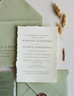 Zaproszenia ślubne Minimalistyczne Minimalistyczne  Romantyczne Zaproszenia Ślubne  Proste Fine Art Zaproszenia na Ślub Pistacjowe Zaproszenie ślubne11