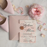 Zaproszenia ślubne Minimalistyczne Proste Zaproszenia Ślubne Marmurkowe Zaproszenia na Ślub Marmur Zaproszenie Ślubne Różowe4