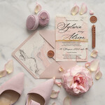 Zaproszenia ślubne Minimalistyczne Proste Zaproszenia Ślubne Marmurkowe Zaproszenia na Ślub Marmur Zaproszenie Ślubne Różowe5