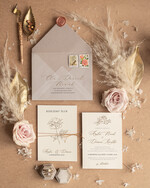 Zaproszenia ślubne Minimalistyczne Proste Jednokartkowe Zaproszenia Ślubne Kremowe Róże Minimalistyczne Zaproszenia na Ślub Delikatne Zaproszenie Ślubne2